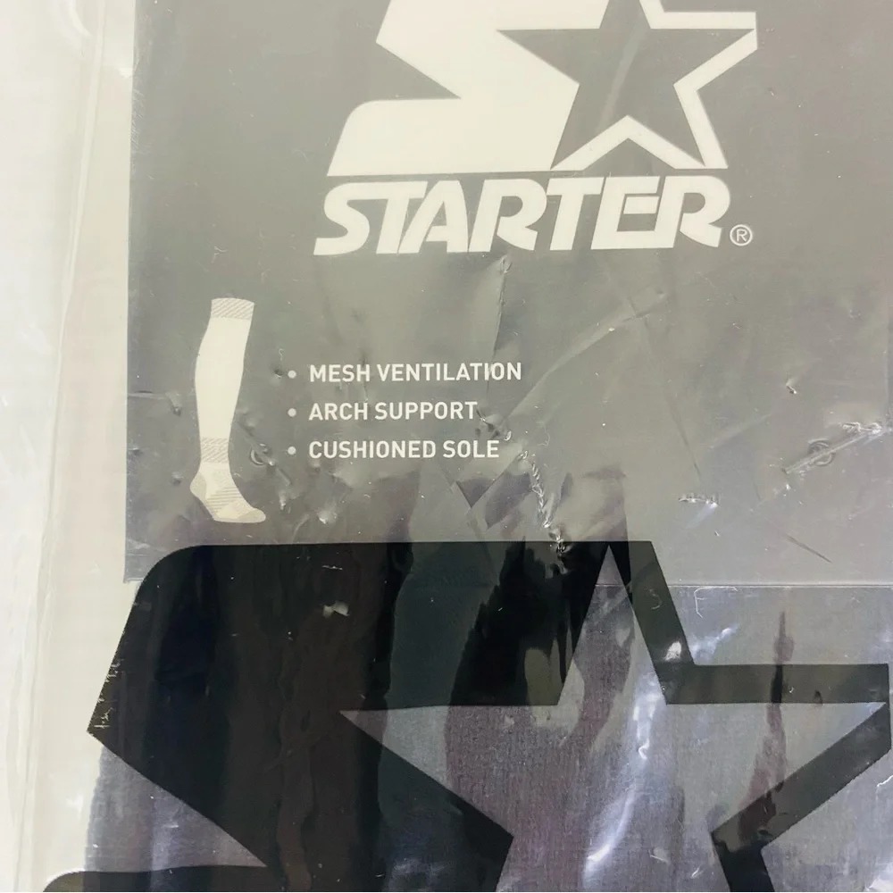 Starter 2 Pack Black Soccer Socks Size L